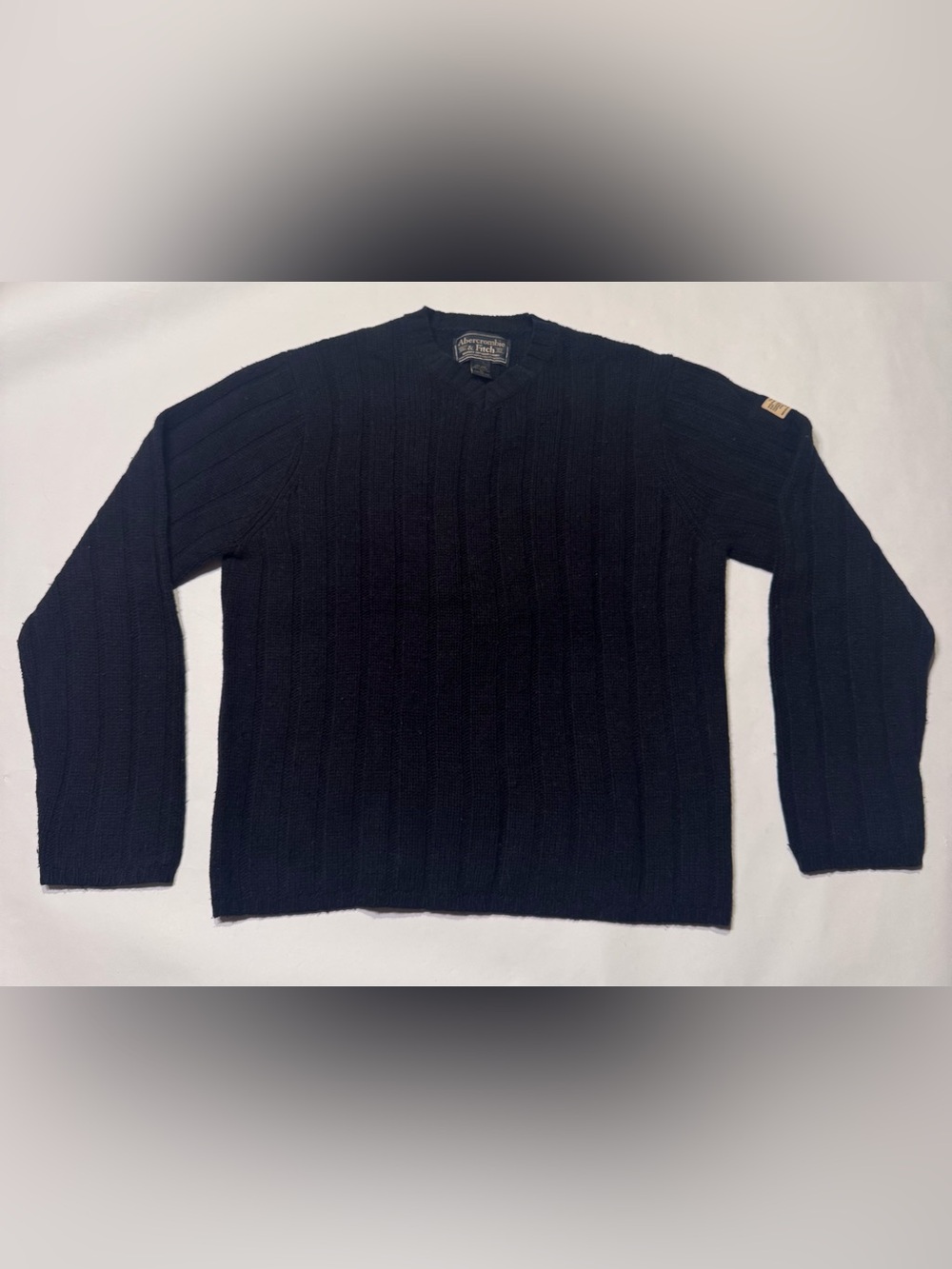 Vintage Abercrombie & Fitch Wool Blend Sweater Men’s Chunky Blue Y2K Vintage